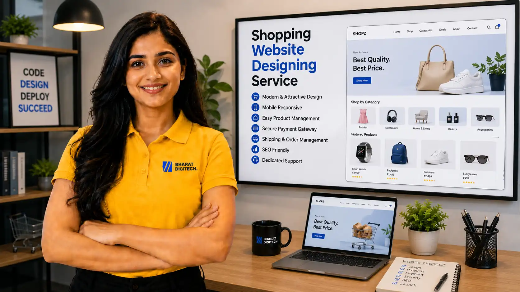 Shopping Website Design support by Bharat Digitech